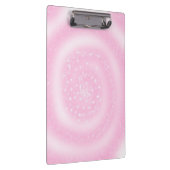 Niedlich rosa Funkelnd Sternenspirale Klemmbrett (Rechts)