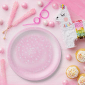 Niedlich rosa Funkelnd Sternenspirale Pappteller (Party)