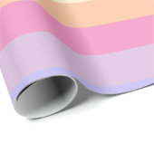 Niedlich Rosa Gelb Blau Lila Pastellfarben Streife Geschenkpapier (Rolleneckpunkt)