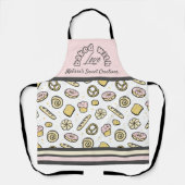 Niedlich rosa gelb gebacken mit Liebe Schürze (Vorderseite)