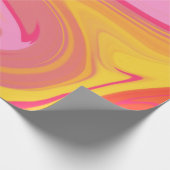 Niedlich-rosa-gelb-rotes abstraktes künstlerisches geschenkpapier (Ecke)