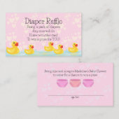 Niedlich rosa gelbe Gummimatte Babydusche Begleitkarte (Vorne/Hinten)