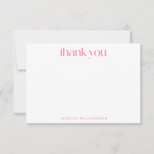 Niedlich rosa Gelbes Kariertes Brautparty Dankeskarte (Vorderseite)