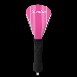 Niedlich rosa gestreifte Lady Golfer Golf Head Cov Golf Headcover