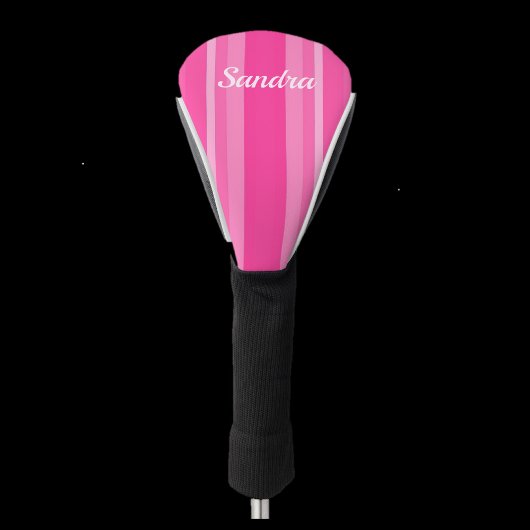 Niedlich rosa gestreifte Lady Golfer Golf Head Cov Headcover