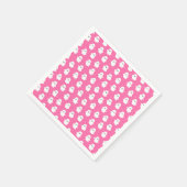 Niedlich rosa Ghost-Muster - Halloween-Design Serviette (Ecke)
