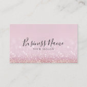 Niedlich rosa Glitzer Charm Visitenkarte (Vorderseite)
