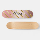 niedlich rosa Glitzer-Skateboard Skateboard (Horizontal)