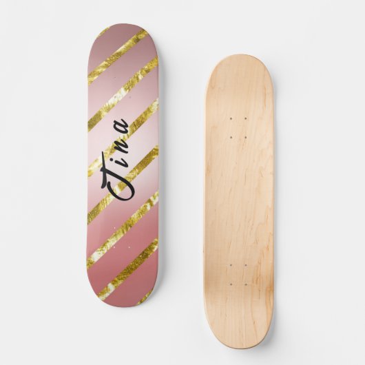 niedlich rosa Glitzer-Skateboard Skateboard (Vorderseite)