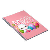 Niedlich, rosa glücklich Osterhase Notizblock (Rechte Seite)