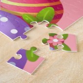 Niedlich, rosa glücklich Osterhase Puzzle (Seite)