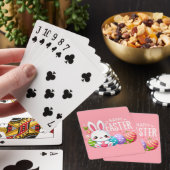 Niedlich, rosa glücklich Osterhase Spielkarten (In Situ)
