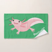 Niedlich-rosa-glückliche axolotl badhandtuch set (Handtuch)