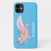 Niedlich-rosa-glückliche axolotl Case-Mate iPhone hülle (Rückseite)