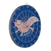 Niedlich-rosa-glückliche axolotl dartscheibe (Vorderseite Links)