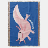 Niedlich-rosa-glückliche axolotl decke (Vorderseite Vertikal)