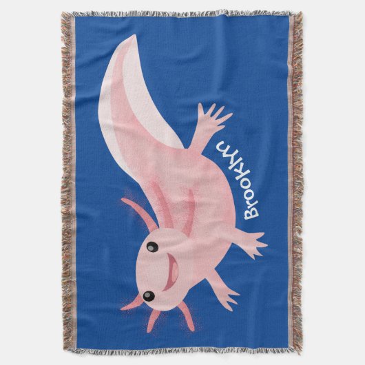 Niedlich-rosa-glückliche axolotl decke (Vorderseite Vertikal)