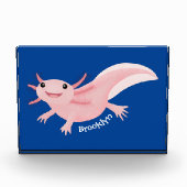 Niedlich-rosa-glückliche axolotl fotoblock (Vorderseite)