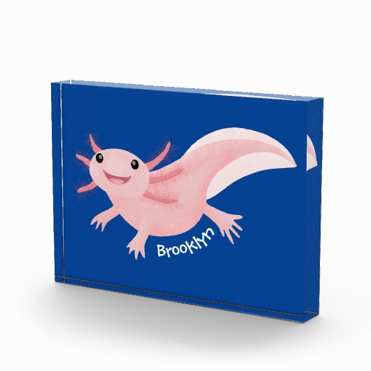 Niedlich-rosa-glückliche axolotl fotoblock (Rechts)