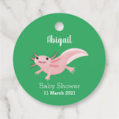 Niedlich-rosa-glückliche axolotl geschenkanhänger (Rückseite)
