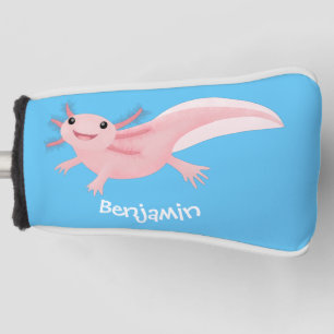 Niedlich-rosa-glückliche axolotl golf headcover