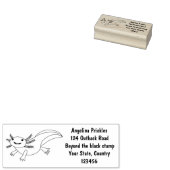 Niedlich-rosa-glückliche axolotl gummistempel (Stempel)