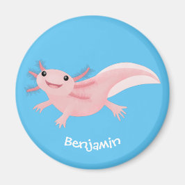 Niedlich-rosa-glückliche axolotl magnet