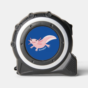 Niedlich-rosa-glückliche axolotl maßband