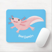 Niedlich-rosa-glückliche axolotl mousepad (Mit Mouse)