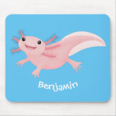 Niedlich-rosa-glückliche axolotl mousepad (Vorne)