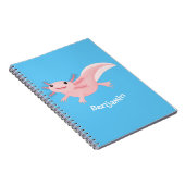 Niedlich-rosa-glückliche axolotl notizblock (Rechte Seite)