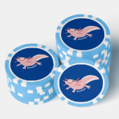 Niedlich-rosa-glückliche axolotl pokerchips (Stapel)