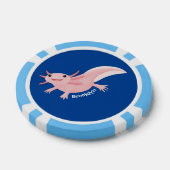 Niedlich-rosa-glückliche axolotl pokerchips (Einzeln)