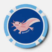 Niedlich-rosa-glückliche axolotl pokerchips (Rückseite)