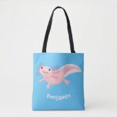 Niedlich-rosa-glückliche axolotl tasche (Vorderseite)