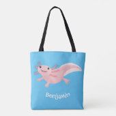 Niedlich-rosa-glückliche axolotl tasche (Rückseite)