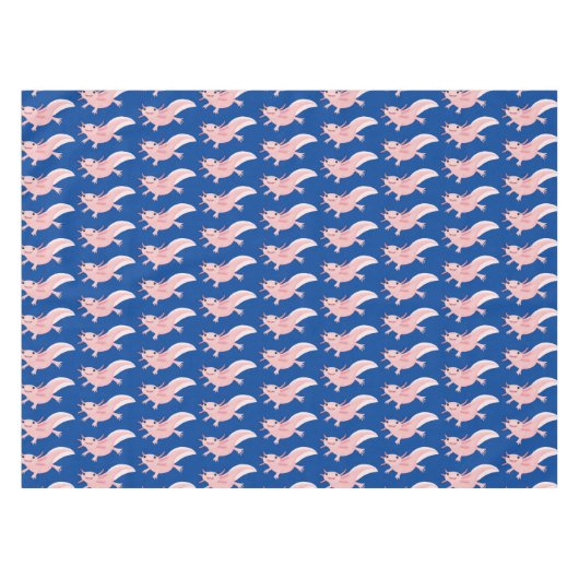 Niedlich-rosa-glückliche axolotl tischdecke (Vorderseite (Horizontal))