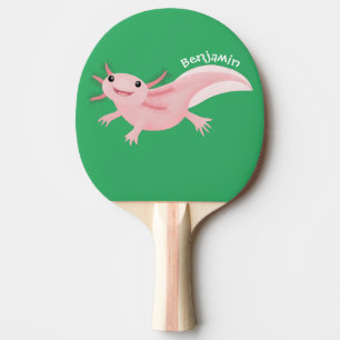 Niedlich-rosa-glückliche axolotl tischtennis schläger
