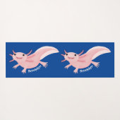 Niedlich-rosa-glückliche axolotl yogamatte (Rückseite (Horizontal))