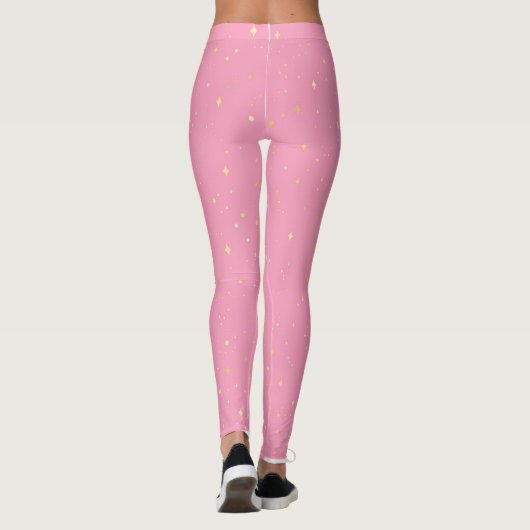 Niedlich rosa glühende Leggings (Rückseite)