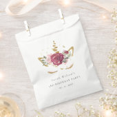 Niedlich rosa goldfarbene Blütenzunge Einhorn jede Geschenktütchen (Ausgeschnitten)