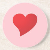 Niedlich rosa Großherz Moderne mädchenhaft Valenti Getränkeuntersetzer (Vorne)