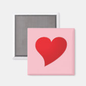 Niedlich rosa Großherz Moderne mädchenhaft Valenti Magnet (Vorderseite/Rückseite)