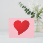 Niedlich rosa Großherz Moderne mädchenhaft Valenti Postkarte (Stehend Vorderseite)