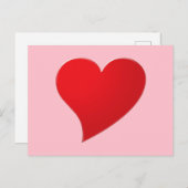 Niedlich rosa Großherz Moderne mädchenhaft Valenti Postkarte (Vorne/Hinten)