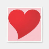 Niedlich rosa Großherz Moderne mädchenhaft Valenti Serviette (Vorderseite)