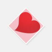 Niedlich rosa Großherz Moderne mädchenhaft Valenti Serviette (Ecke)