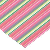Niedlich rosa grüne Streifen Tischdecke (Schrägansicht)