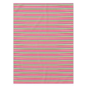 Niedlich rosa grüne Streifen Tischdecke (Vorderseite)