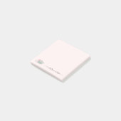 Niedlich rosa grüne Sukkulente Personalisiert Post Post-it Klebezettel (angewinkelt)